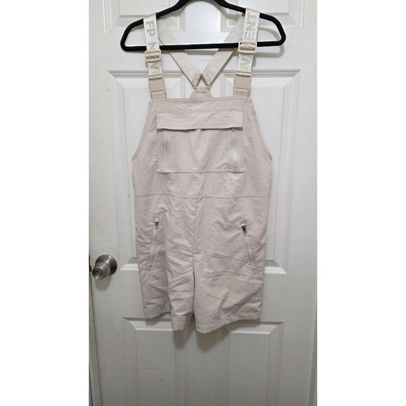 FP Movement Women's Beige Hit The Hill Shorts Utility Overalls Size S/P - Picture 1 of 8